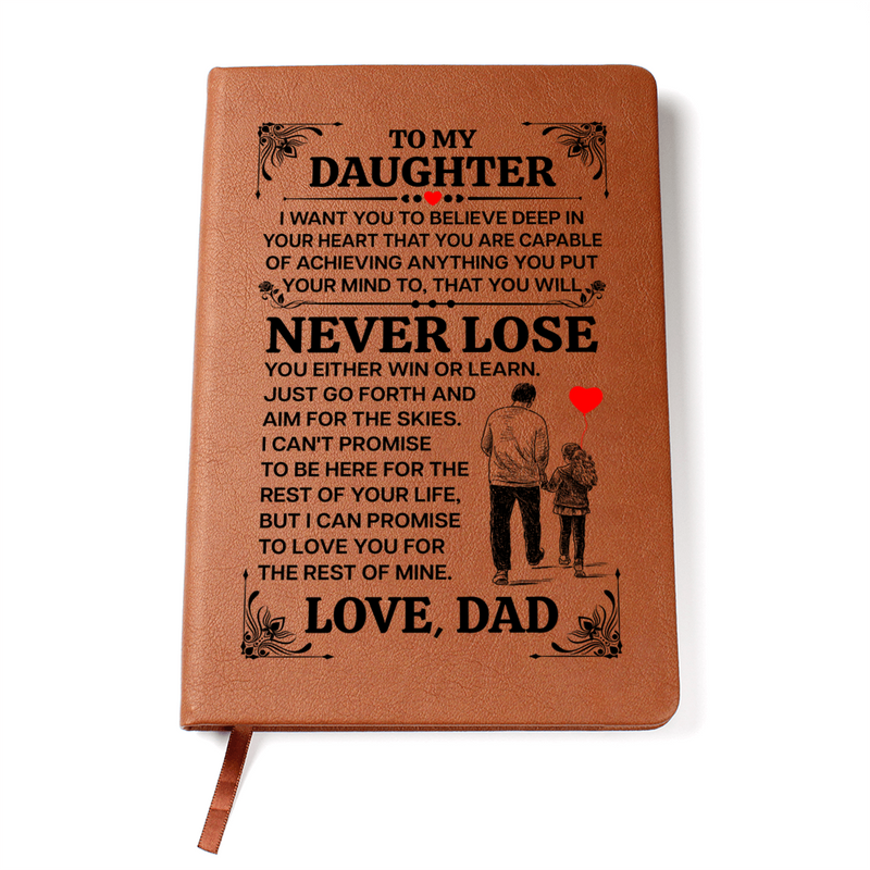 To My Daughter Promise – Leather Journal