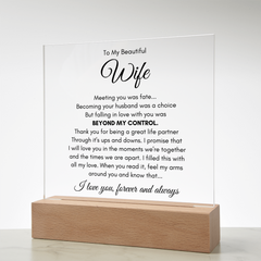 To My Wife Fate – Acrylic Square