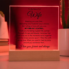 To My Wife Fate – Acrylic Square